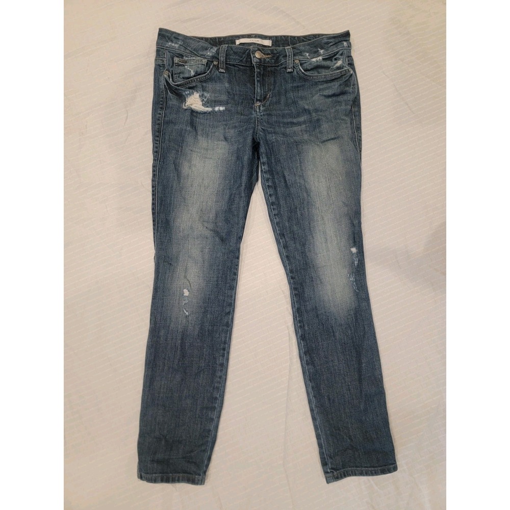 Joe's stretch jeans: Chelsea Ankle fit, Medium Wash, Distressed Womens 29